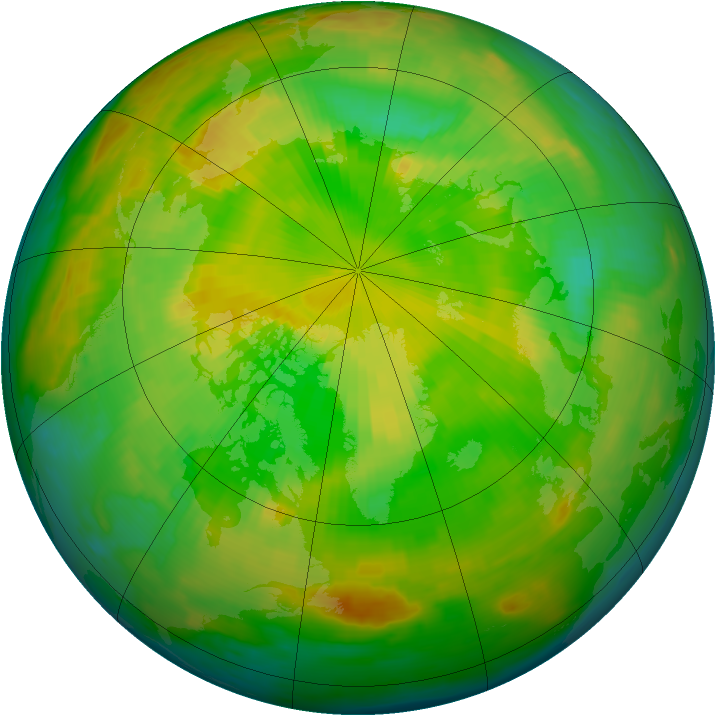 Arctic ozone map for 03 June 1997